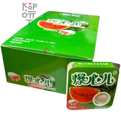 Жевательная резинка Super Heart Crispy Jam Sandwich Gum - с Арбузной начинкой