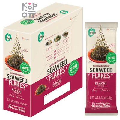 Daesang Dried Seaweed Flakes Kimchi - Хлопья морской капусты со вкусом кимчи в порционной упаковке, 10гр.*120шт. в коробке