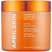AprilSkin Real Carrotene Clarifying Clear Vita Pad - Успокатвающие пилинг-пады с Каротином и Ниацинамидом, 135 мл
