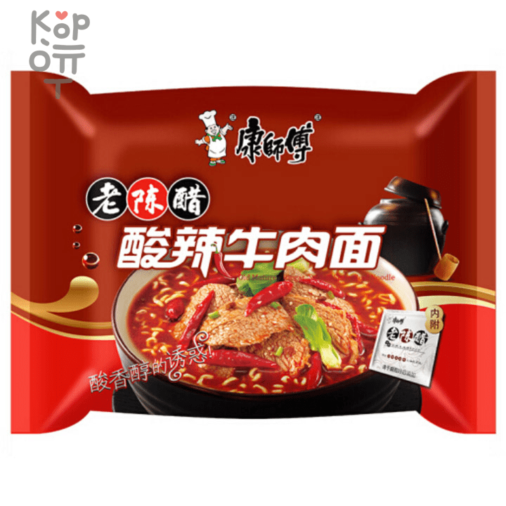 Лапша быстрого приготовления Kang Shi Fu, говядина в кисло остром-соусе, мягкая упаковка, 111гр., купить с доставкой на дом фото 1 &mdash; Корейские товары для всей семьи(КорОпт)