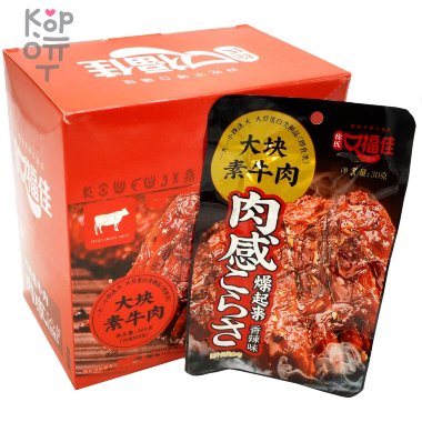 Снек Фудзияма - Большой кусок вегетарианской говядины, с острым вкусом, 30гр. &mdash; Корейские товары для всей семьи(КорОпт)