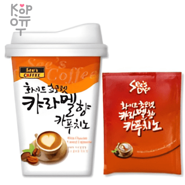 See&#039;s Coffee White Chocolate Caramel Cappuchino - Кофе быстрорастворимый Карамельный капучино с мягким вкусом белого шоколада 23гр. — Корейские товары для всей семьи(КорОпт)