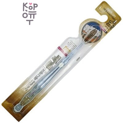 MEDICARE Gold Toothbrush - Зубная щетка с ионами золота и двухуровневой щетиной (средне-жесткая щетина)