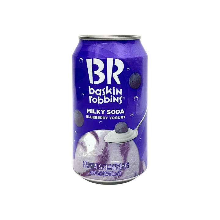 Baskin Robbins Soda Blueberry Yogurt — газированный безалкогольный напиток, 350 мл