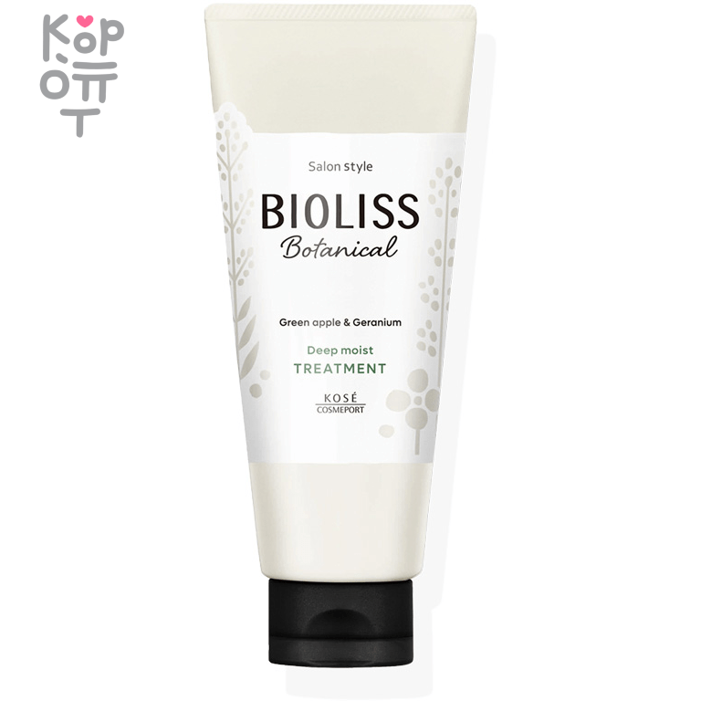 KOSE COSMEPORT Bioliss Botanical Deap Moist Treatment - Ботанический бальзам для сухих волос Максимальное увлажнение 200гр. (2 этап)., купить с доставкой на дом фото 1 &mdash; Корейские товары для всей семьи(КорОпт)