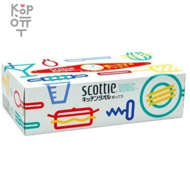 Scottie - Бумажные кухонные полотенца в коробке двухслойные 75шт. — Корейские товары для всей семьи(КорОпт)