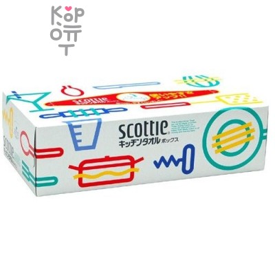 Scottie - Бумажные кухонные полотенца в коробке двухслойные 75шт.