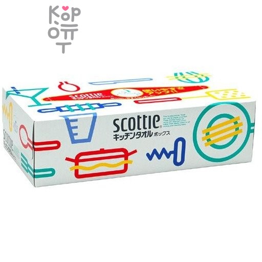 Scottie - Бумажные кухонные полотенца в коробке двухслойные 75шт.