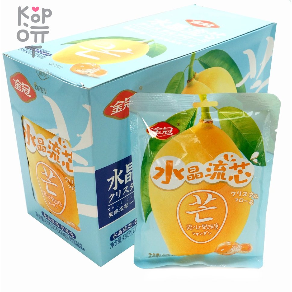 Мягкая конфета Golden Crown Помадка со вкусом Манго, купить с доставкой на дом фото 1 — Корейские товары для всей семьи(КорОпт)