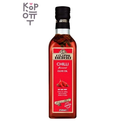 Filippo Berio — Chilli Flavoured Olive Oil — Масло оливковое нерафинированное с перцем чили, 250 мл
