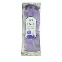 Clean Wrap Lace Late Glove - Перчатки из натурального латекса с внутренним покрытием, укороченные, с крючками для сушки, фиолетовые.