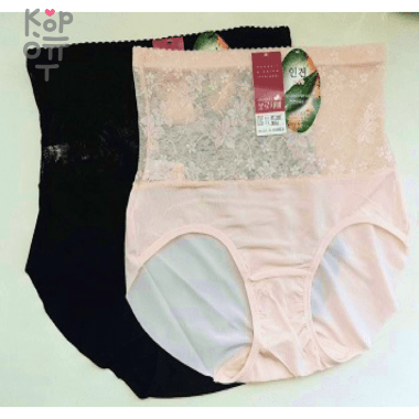 Бесшовные женские трусы высокие с корректирующим эффектом, Ю.Корея     — Корейские товары для всей семьи(КорОпт)