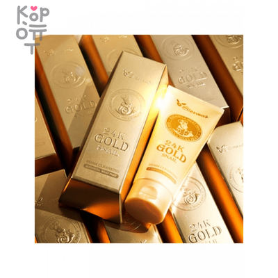 Elizavecca 24K GOLD Snail Foam Cleansing - Пенка для умывания с золотом и муцином улитки, 180 мл Пенка для умывания Elizavecca K GOLD Snail Foam Cleansing — уходовое средство для регулярного использования; в товаре выделяется: легкое смывание. В КорОпт можно подобрать свежие приходы азиатской косметики с хорошим остаточным сроком годности и собрать заявку по средствам регулярного ухода.