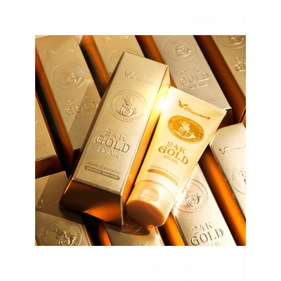 Elizavecca 24K GOLD Snail Foam Cleansing - Пенка для умывания с золотом и муцином улитки, 180 мл