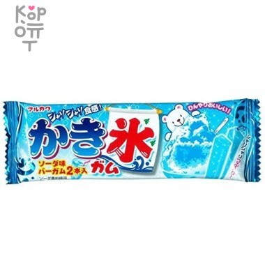 Marukawa ice gum soda flavor - Жевательная резинка с ментолом &quot;Ледяная прохлада&quot;, 2шт. 11,8гр., 20шт. в блоке — Корейские товары для всей семьи(КорОпт)