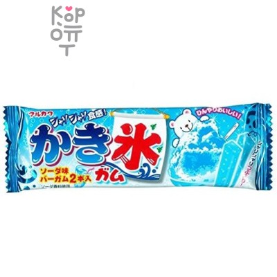 Marukawa ice gum soda flavor - Жевательная резинка с ментолом "Ледяная прохлада", 2шт. 11,8гр., 20шт. в блоке