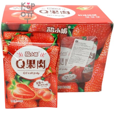Жевательные конфеты Dongxu Fruit Pulp Фруктовая помадка со вкусом Клубники