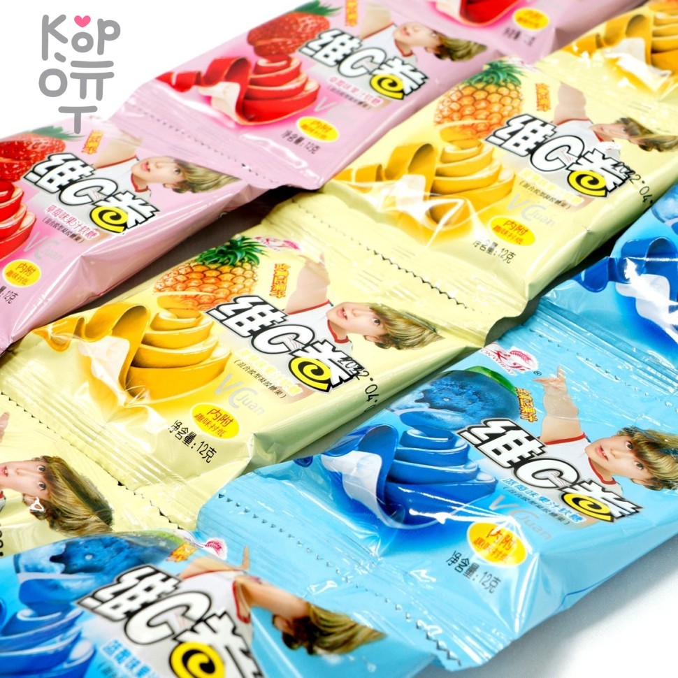 Жевательные конфеты VCJuan, со вкусами Голубики, Клубники, Ананаса, на красочной подвеске, купить с доставкой на дом фото 1 — Корейские товары для всей семьи(КорОпт)