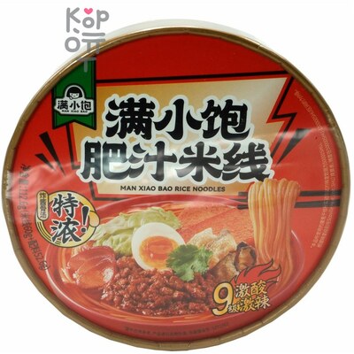 Рисовая лапша быстрого приготовления Man Xiao с жирным соусом, 112гр.