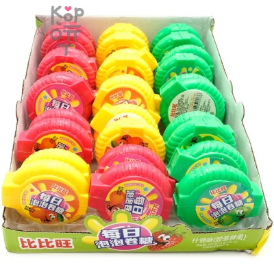 Жевательная резинка Daily Bubble Roll, Ассорти вкусов в форме ленты, 15гр.