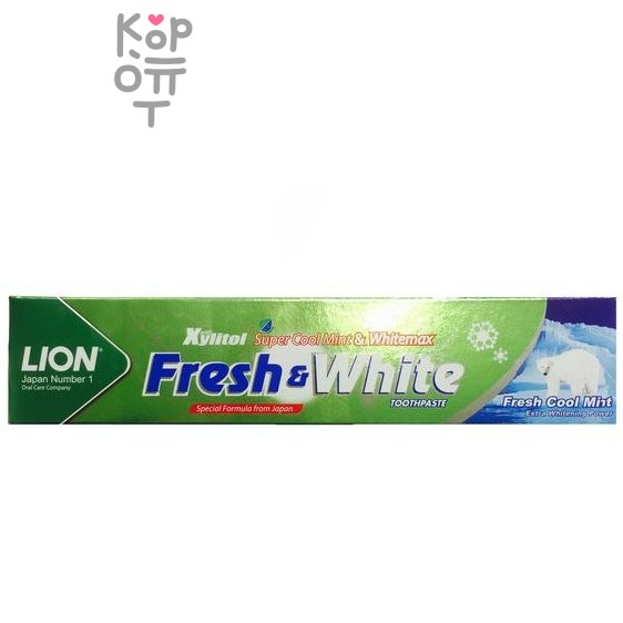 LION Fresh & White Cool Mint - Зубная паста - мятная свежесть, 160гр.