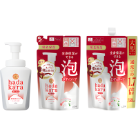 LION Hadakara Body Soap Foam Floral Bouquet Fragrance - Увлажняющая пенка для тела с увеличенным пенообразованием и ароматом цветочного букета