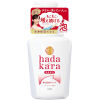 LION Hadakara Body Soap Foam Floral Bouquet Fragrance - Увлажняющая пенка для тела с увеличенным пенообразованием и ароматом цветочного букета