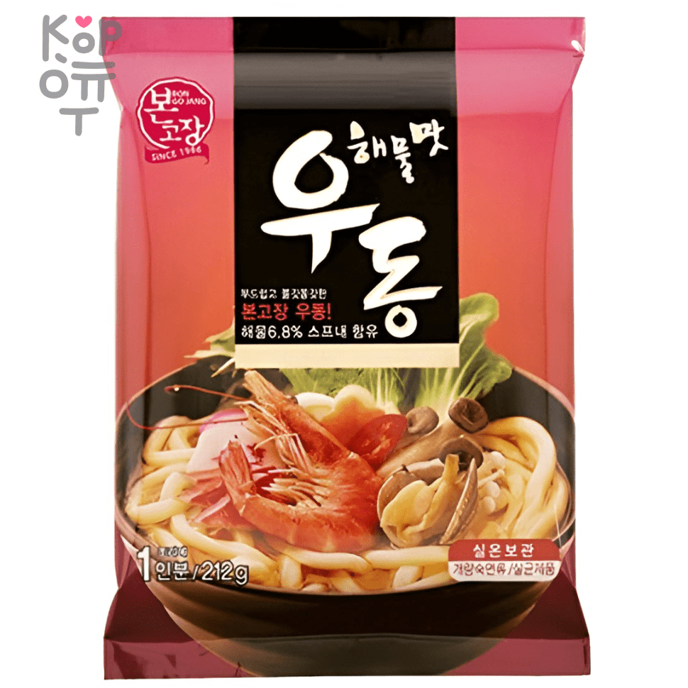 Удон Hanil Food Seafood Flavor Fresh Udon со вкусом морепродуктов, 212гр., купить с доставкой на дом фото 1 — Корейские товары для всей семьи(КорОпт)