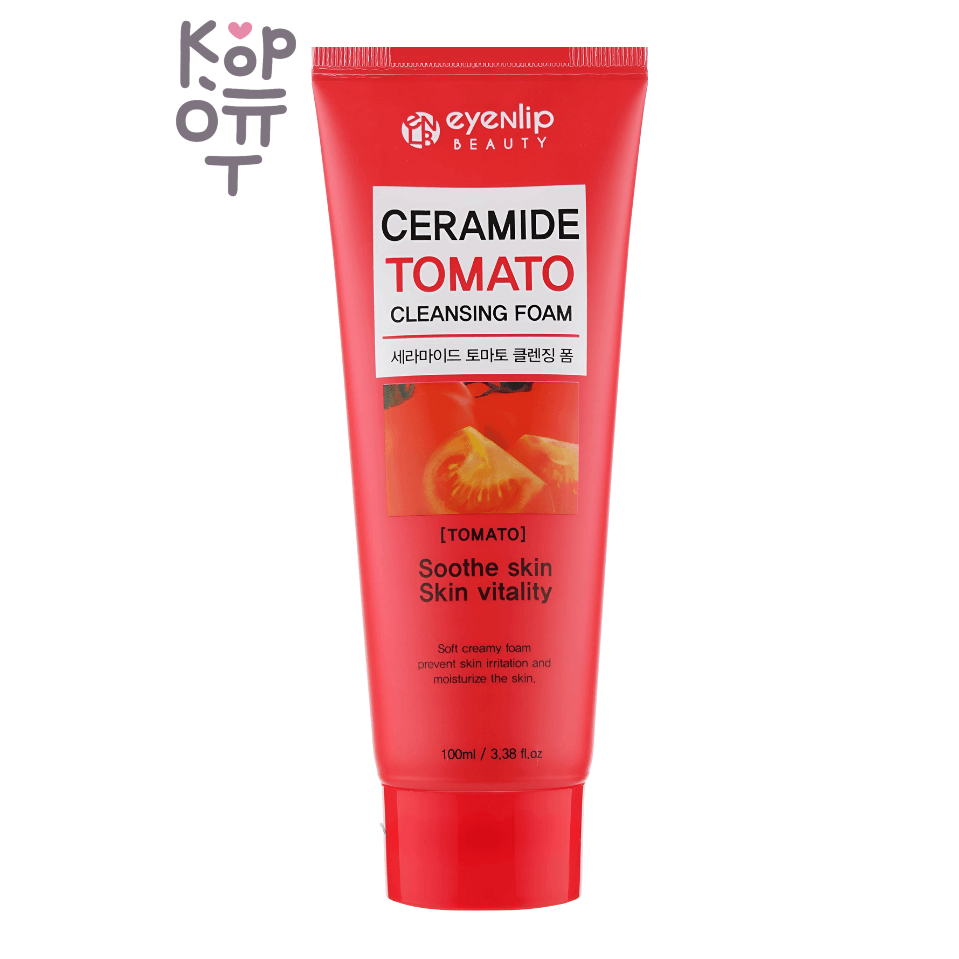 EYENLIP — Ceramide Tomato Cleansing Foam — очищающая пенка с экстрактом томата и керамидами, 100 мл
