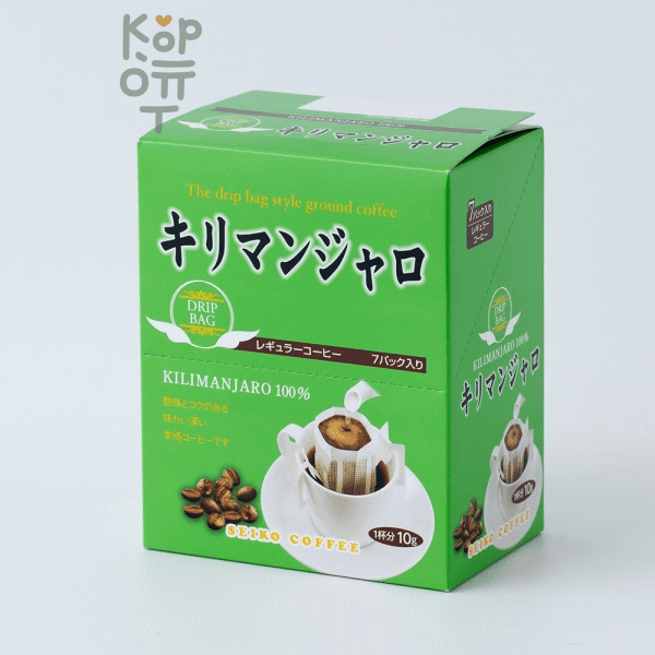 Кофе молотый Seiko Coffee Drip coffee Kilimanjaro blend - Дрип-бэг Килиманджаро 7шт.*10гр. в упаковке