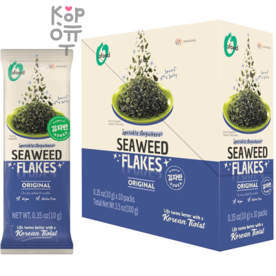 Daesang Dried Seaweed Flakes Original - Хлопья морской капусты с оригинальным вкусом в порционной упаковке, 10гр.*120шт. в коробке