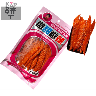 Снэк Wufeifan Foods - Слегка сладкий и слегка пряный снек, большие крылья, 72гр. &mdash; Корейские товары для всей семьи(КорОпт)