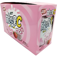 Конфеты VC Yogurt Fruit C - Газированная Йогуртовая помадка с витамином С и вкусом Клубники