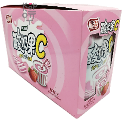 Конфеты VC Yogurt Fruit C - Газированная Йогуртовая помадка с витамином С и вкусом Клубники