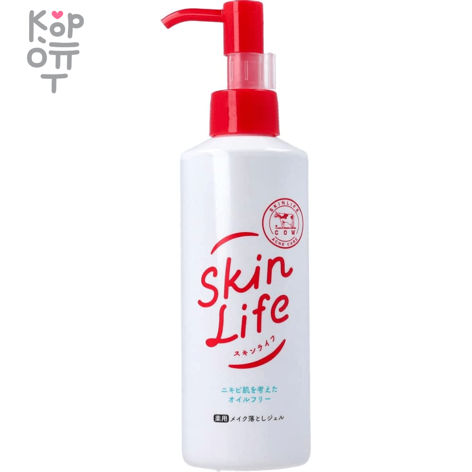 Cow SkinLife Medicated Makeup Remover Gel - Профилактический гель для умывания и удаления макияжа (для проблемной кожи лица, склонной к акне) 150мл., купить с доставкой на дом фото 1 — Корейские товары для всей семьи(КорОпт)