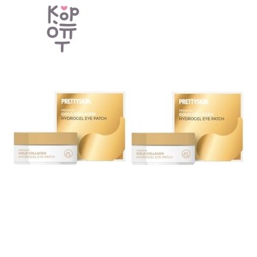 PrettySkin Premium Gold Collagen Hydrogel Eye Patch - Гидрогелевые патчи для глаз с экстрактом золота и коллагена 90 г (60 шт.)