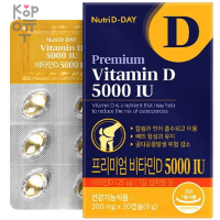 Nutri D-Day Premium Vitamin D 5000IU - Добавки витамин D, 300мг*30капс.