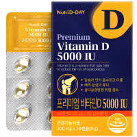 Nutri D-Day Premium Vitamin D 5000IU - Добавки витамин D, 300мг*30капс.