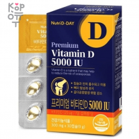 Nutri D-Day Premium Vitamin D 5000IU - Добавки витамин D, 300мг*30капс.