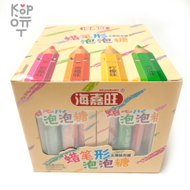 Жевательная резинка в форме карандашей с фруктовыми вкусами Haijiawang, 30гр.  — Корейские товары для всей семьи(КорОпт)