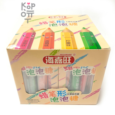 Жевательная резинка в форме карандашей с фруктовыми вкусами Haijiawang, 30гр. 