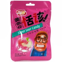 Кислая сэндвич карамель Food Sweet Super Sour Candy - Зубы свело со вкусом белого Персика