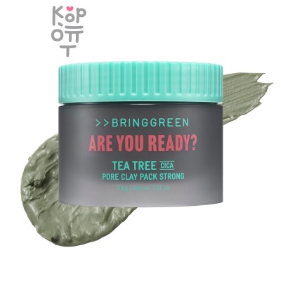 Bring Green Tea Tree Cica Pore Clay Pack Strong - Маска для пор с глиной и чайным деревом 100 г