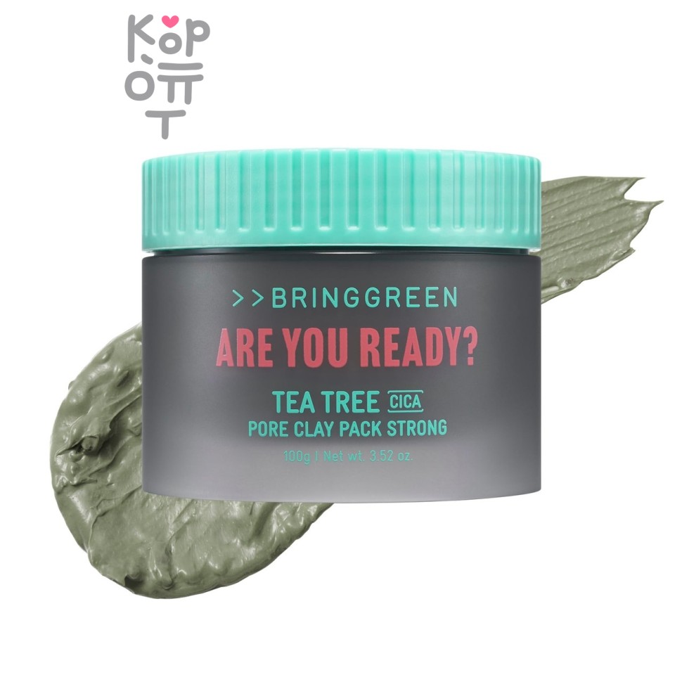 Bring Green Tea Tree Cica Pore Clay Pack Strong - Маска для пор с глиной и чайным деревом 100 г