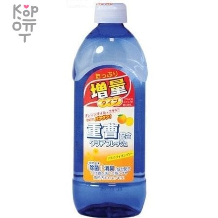 Sankyo Yushi Clear Fresh Концентрированное моющее средство для посуды и кухонных принадлежностей с апельсиновым маслом (сменная бутылка) 0,45л, купить с доставкой на дом фото 1 — Корейские товары для всей семьи(КорОпт)