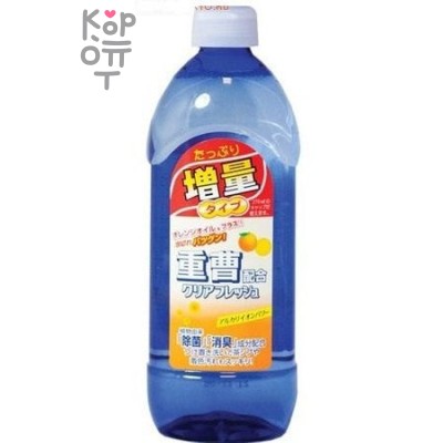 Sankyo Yushi Clear Fresh Концентрированное моющее средство для посуды и кухонных принадлежностей с апельсиновым маслом (сменная бутылка) 0,45л