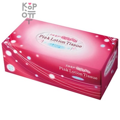 Kami Shodji ELLEMOI Pink Бумажные розовые двухслойные салфетки с коэнзимом Q10 180шт (1 пачка)