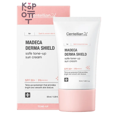 Centellian24 Madeca Derma Shield Safe Tone-Up Sun Cream SPF50+ PA++++ - Тонирующий солнцезащитный крем, 50 мл