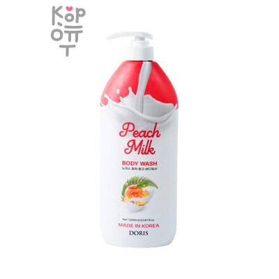 JIGOTT Doris Peach Milk Body Wash — Гель для душа, Персиковое молочко, 1000 г