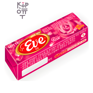 LOTTE Gum EVE Rose - Жевательная резинка со вкусом Розы, 26гр., в упаковке 15 пачек